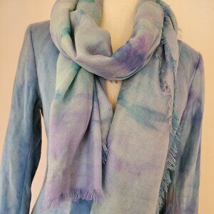 Lafayette soft warm wool angora blazer blue purple gray workwear small 4 6